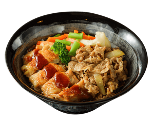 牛雞雙寶丼